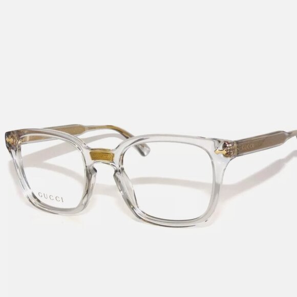 Gucci Transparent Gray Eyeglasses Unisex GG0184O - Picture 1 of 6